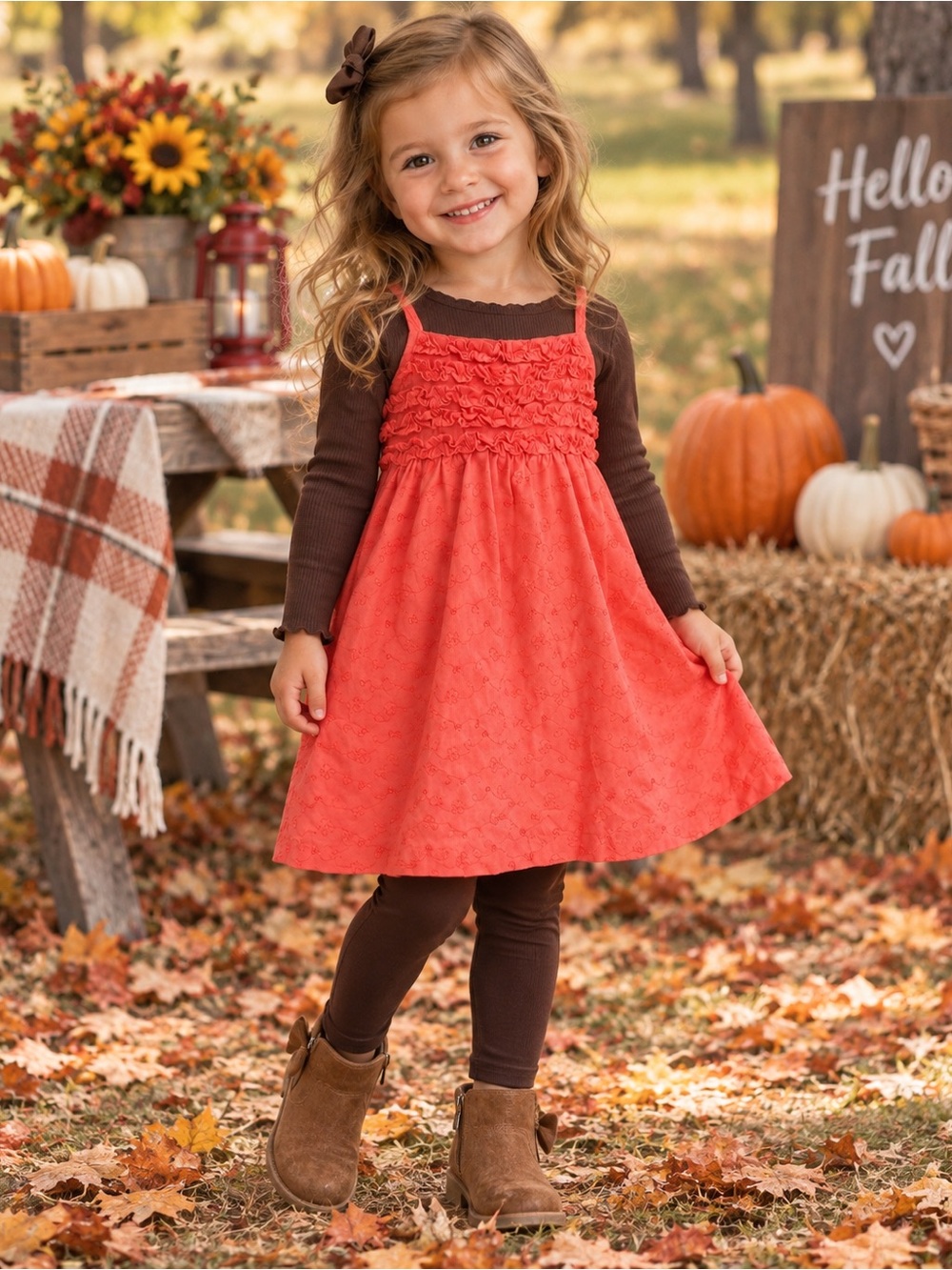 Penelope Mack Coral Dress - 3T
